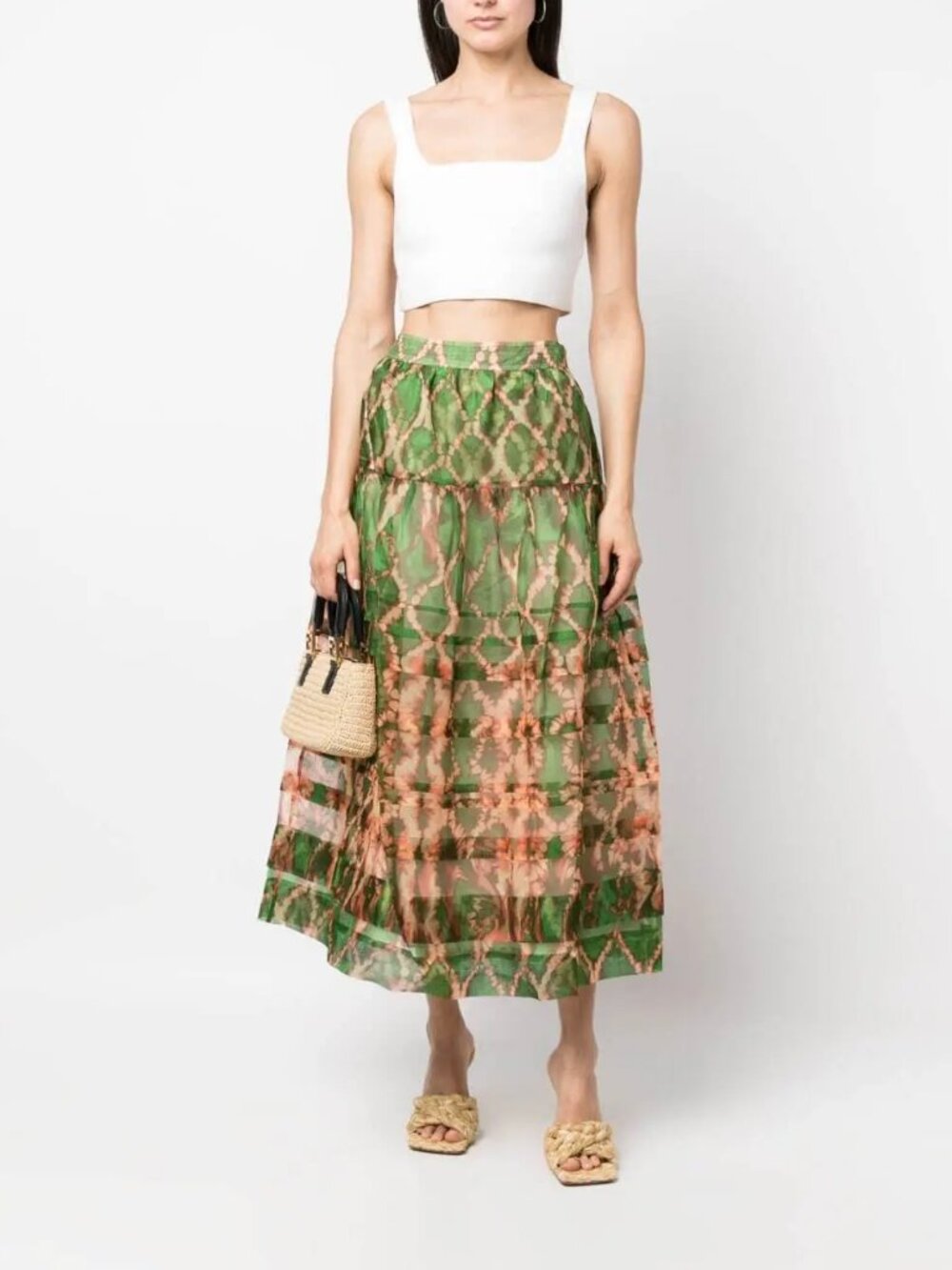Ulla Johnson Dimitra tie-dye silk skirt